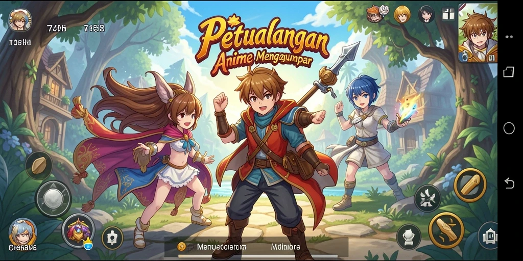 Tampilan gameplay menakjubkan dari game Anime 71H.