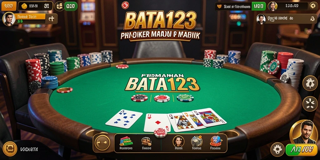 Screenshot gameplay BATA123 menampilkan duel seru antar pemain poker.