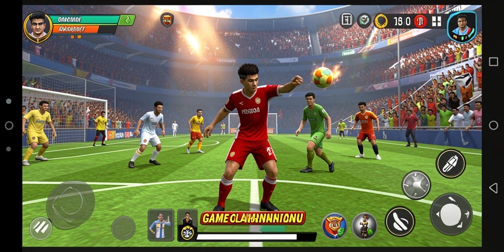 Screenshot C0077 menunjukkan aksi seru dalam pertandingan olahraga.