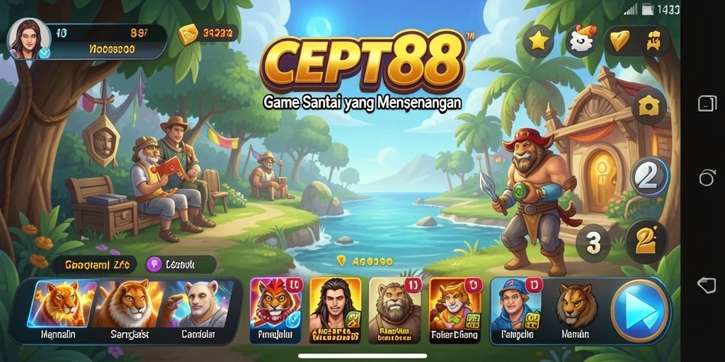 Screenshot gameplay <strong>CEPAT88</strong> yang seru dan penuh warna.