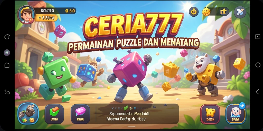 Tampilan gameplay CERIA777 dengan berbagai teka-teki menarik.
