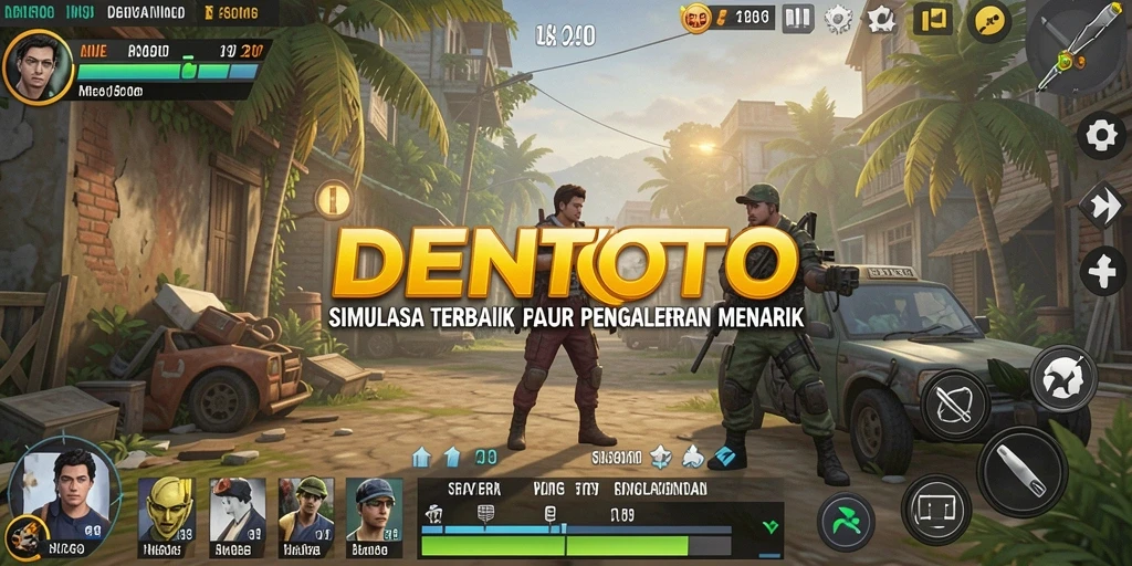 Tampilan gameplay DENTOTO dengan simulasi menarik dan interaktif.