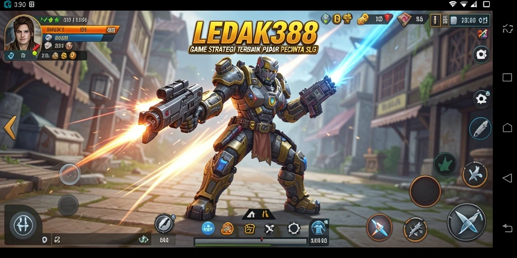 Screenshot gameplay LEDAK388 menampilkan aksi pertempuran yang mendebarkan.