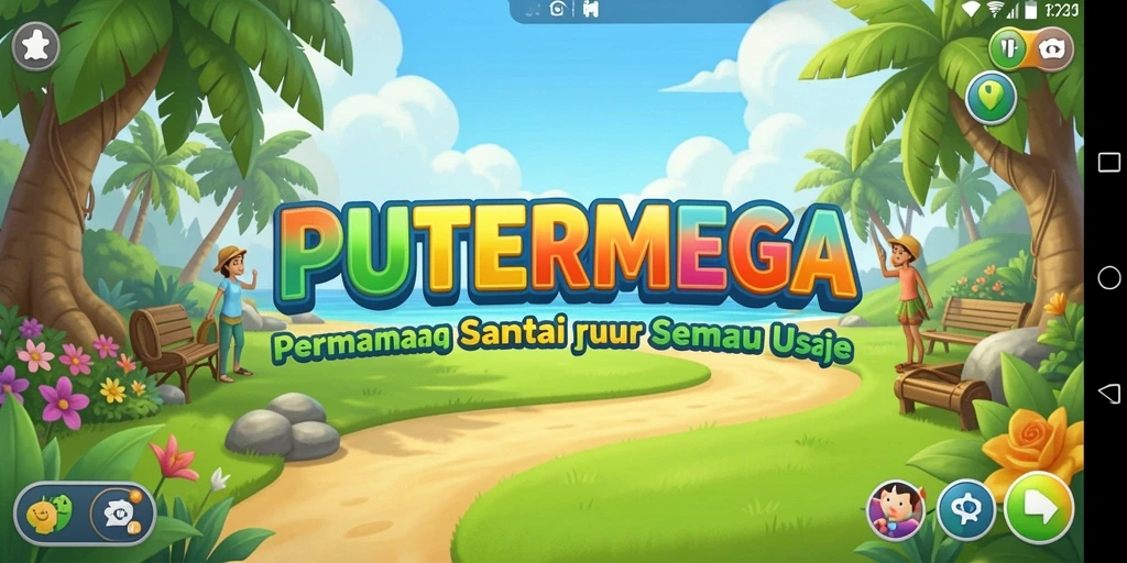 Tampilan gameplay seru dan warna-warni di <strong>PUTERMEGA</strong>.