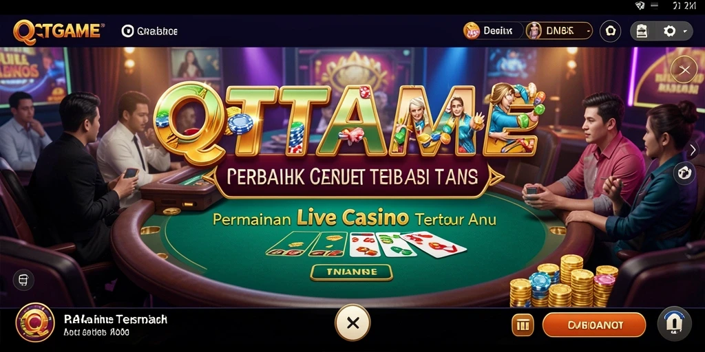 Tampilan permainan Live Casino yang menarik di QTGAME.