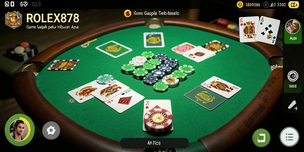 Tampilan gameplay seru dalam permainan Gaple ROLEX878.