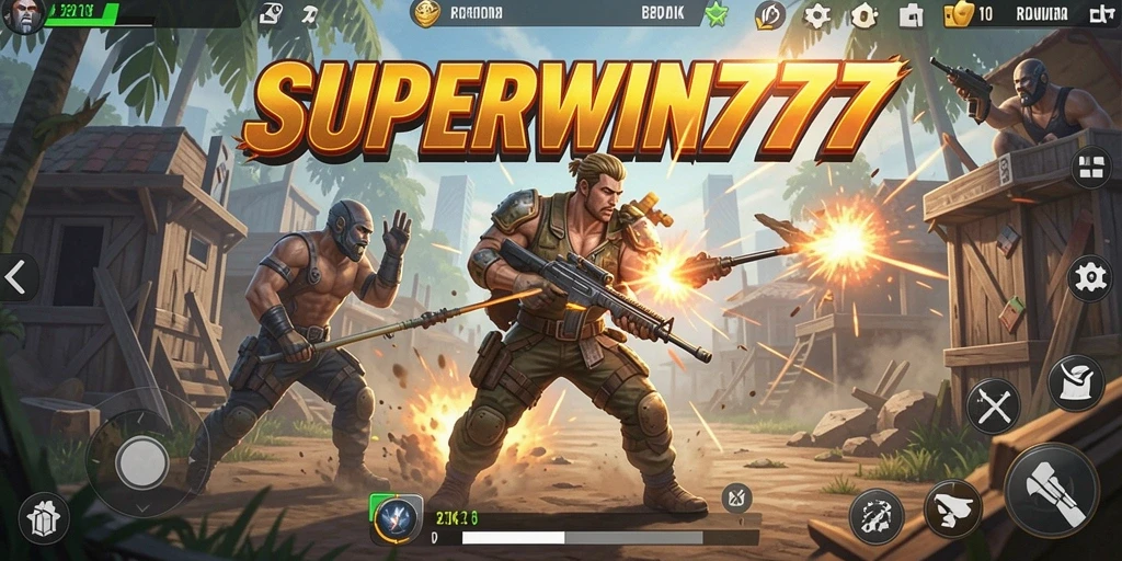 Gameplay epik dalam pertempuran Battle Royale SUPERWIN777.