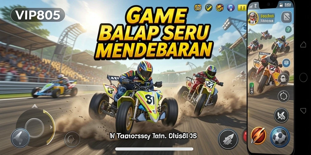 Gameplay Racing VIP805 yang mendebarkan dengan grafis luar biasa.